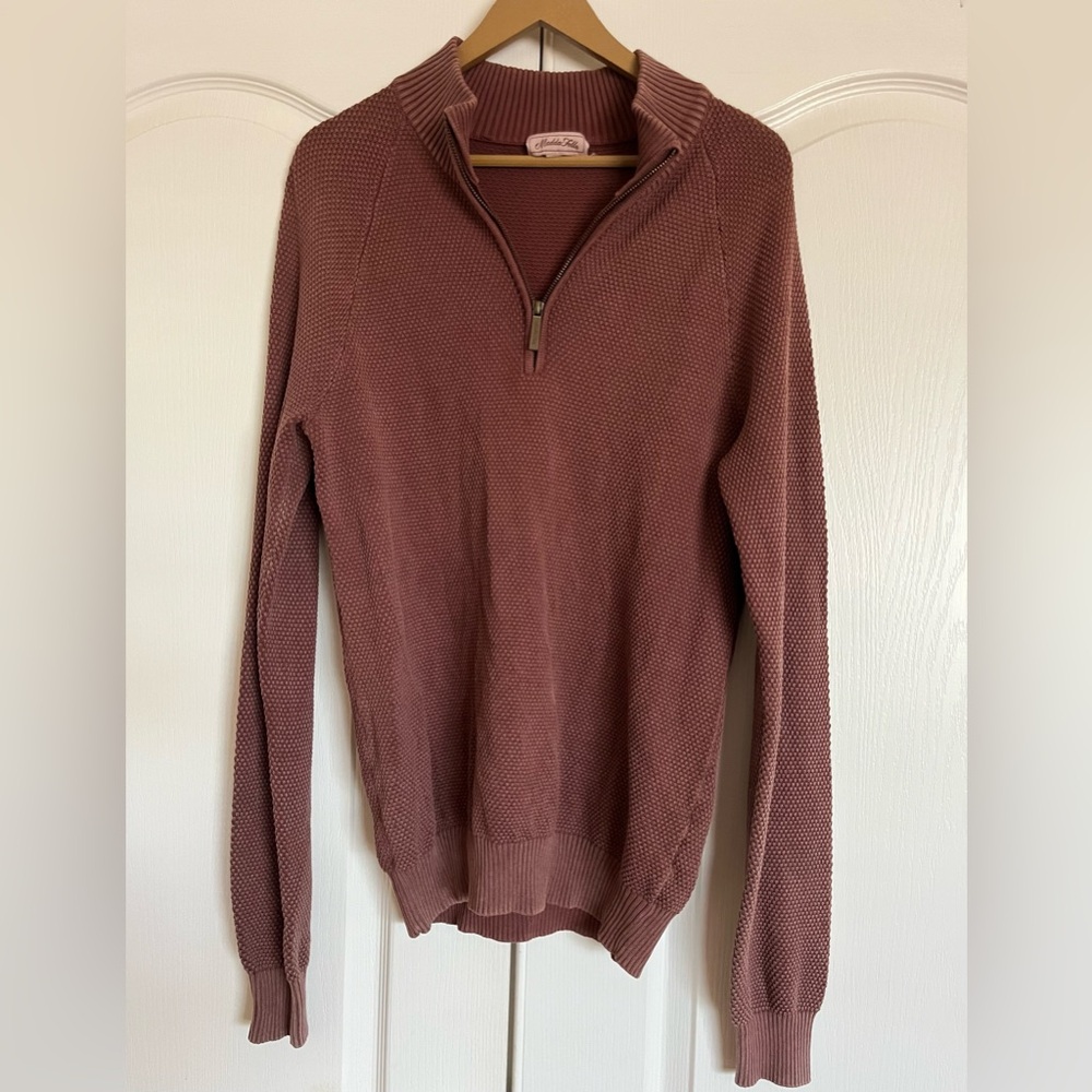 Madda Fella Men’s Quarter zip sweater in Medium size